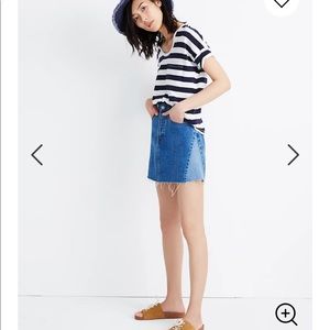 Madewell Rigid Denim A-Line Mini Skirt, size 25